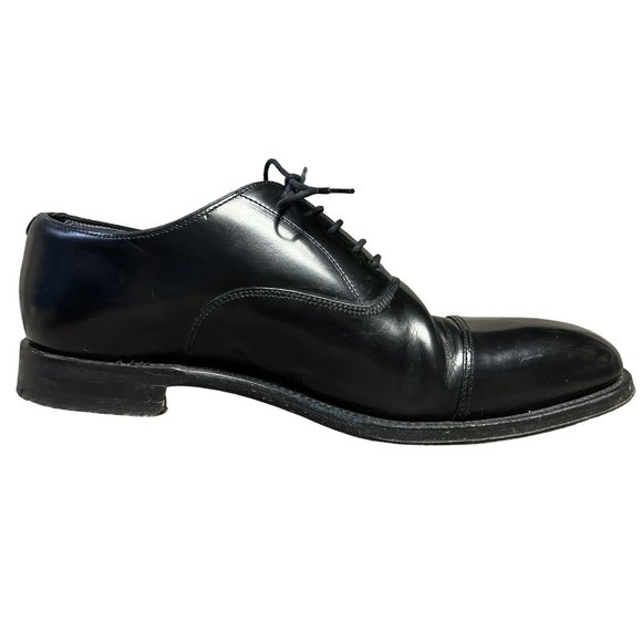 Herring Shoes Black Leather English Bench Made Cap Toe Oxfords Mens 10.5 main image 5